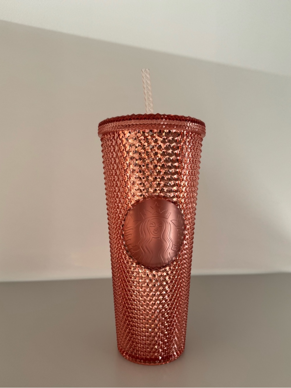 STARBUCKS Rose Gold Jewel Studded Tumbler 24oz (Christmas/Holiday 2021)